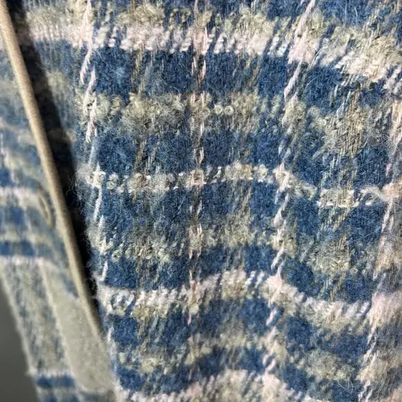 Basler‎ jacket women's Large XL wool long plaid blazer overcoat FR 46 lagenlook